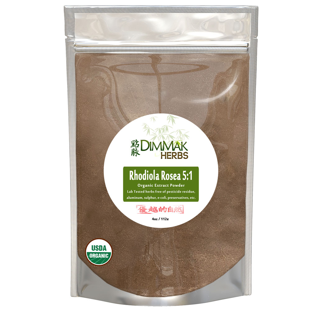 Rhodiola Rosea *Organic* (Hong Jing Tian) 5:1 Extract Powder 4oz