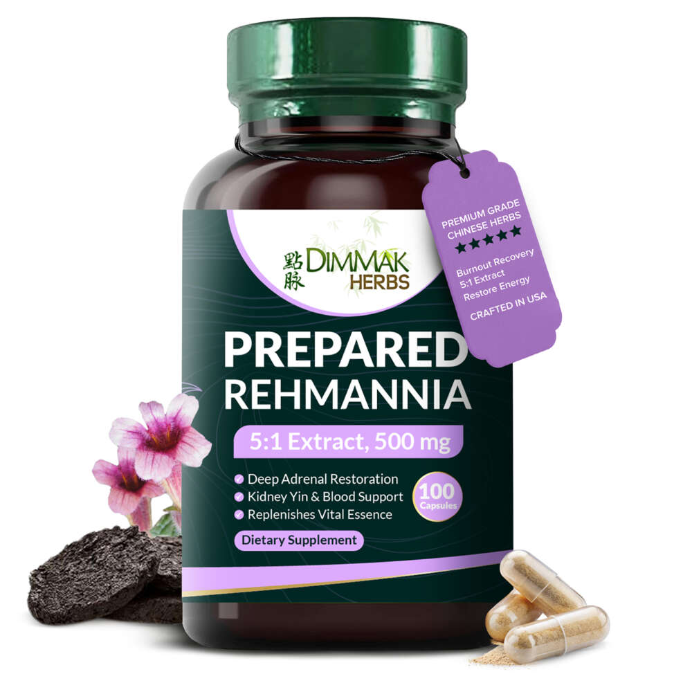 dimmak herbs organic prepared rehmannia 500mg capsules lab tested